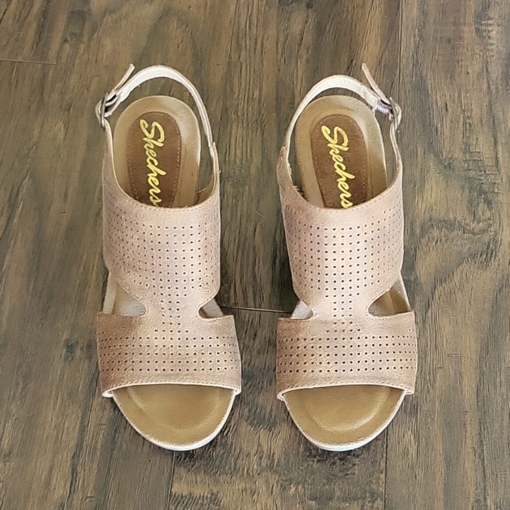 EUC Skechers Cool Step Spring Bloom Wedge Sandals Size 7